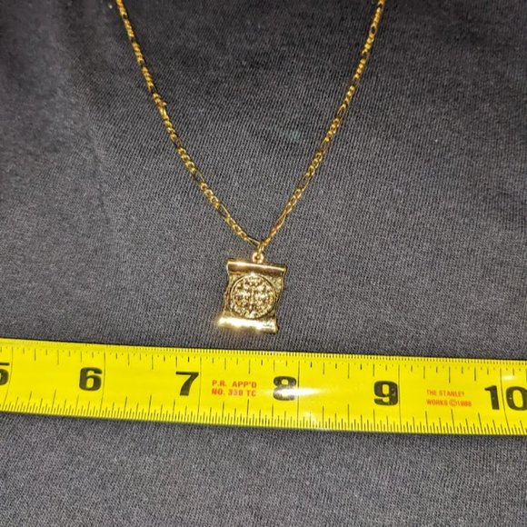 NEW 18K - 22in Gold Plated San Judas Tadeo Necklace - Picture 2 of 4